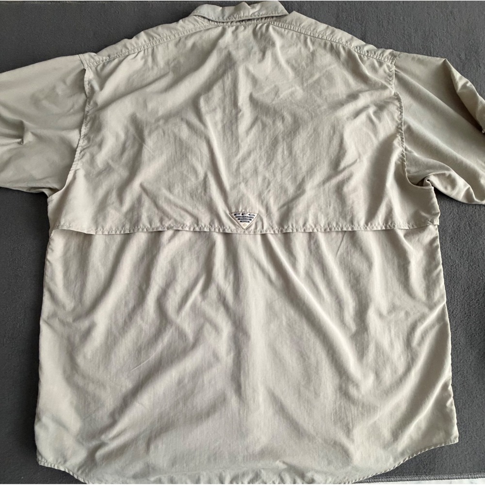 Columbia PFG Bahama II Long Sleeve Fishing Shirt Tan Sz XL- EUC- FM7048 - Picture 8 of 14